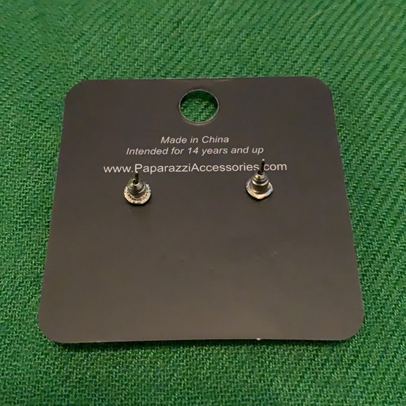 Turquoise and Silver Post Earrings - Picture 3 of 3